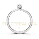 Ékszerpalota eljegyzési gyűrű 0,2ct G/VS gyémánttal BRK621 platina