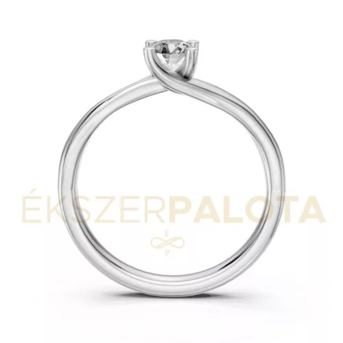 Ékszerpalota eljegyzési gyűrű 0,25ct G/VS gyémánttal BRK621 platina