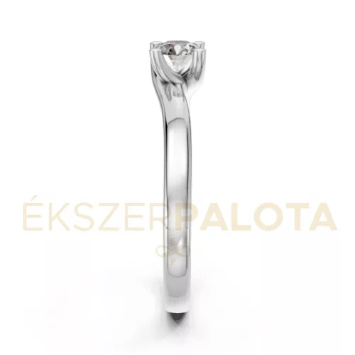 Ékszerpalota eljegyzési gyűrű 0,3ct G/VS gyémánttal BRK621 platina