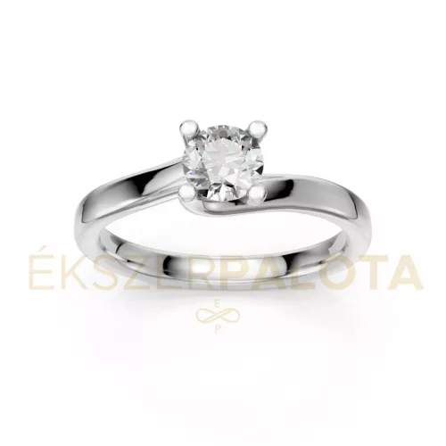 Ékszerpalota eljegyzési gyűrű 0,5ct G/VS gyémánttal BRK621 platina
