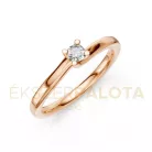Ékszerpalota eljegyzési gyűrű 0,1ct G/VS gyémánttal BRK621 rozé arany