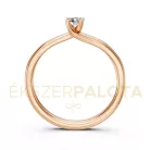 Ékszerpalota eljegyzési gyűrű 0,1ct G/VS gyémánttal BRK621 rozé arany