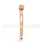 Ékszerpalota eljegyzési gyűrű 0,1ct G/VS gyémánttal BRK621 rozé arany