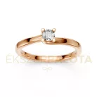 Ékszerpalota eljegyzési gyűrű 0,17ct G/VS gyémánttal BRK621 rozé arany