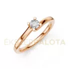 Ékszerpalota eljegyzési gyűrű 0,17ct gyémánttal BRK621 rozé arany