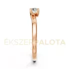 Ékszerpalota eljegyzési gyűrű 0,17ct gyémánttal BRK621 rozé arany
