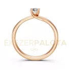Ékszerpalota eljegyzési gyűrű 0,17ct gyémánttal BRK621 rozé arany