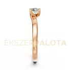 Ékszerpalota eljegyzési gyűrű 0,25ct H/SI gyémánttal BRK621 rozé arany