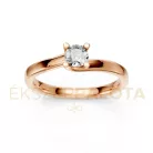 Ékszerpalota eljegyzési gyűrű 0,25ct gyémánttal BRK621 rozé arany