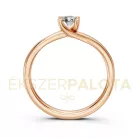 Ékszerpalota eljegyzési gyűrű 0,3ct gyémánttal BRK621 rozé arany