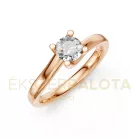 Ékszerpalota eljegyzési gyűrű 0,4ct G/VS gyémánttal BRK621 rozé arany