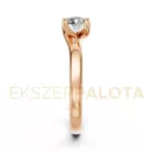 Ékszerpalota eljegyzési gyűrű 0,4ct G/VS gyémánttal BRK621 rozé arany