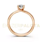 Ékszerpalota eljegyzési gyűrű 0,4ct H/SI gyémánttal BRK621 rozé arany