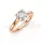 Ékszerpalota eljegyzési gyűrű 0,8ct G/VS gyémánttal BRK621 rozé arany