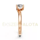 Ékszerpalota eljegyzési gyűrű 0,8ct H/SI gyémánttal BRK621 rozé arany