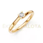 Ékszerpalota eljegyzési gyűrű 0,1ct G/VS gyémánttal BRK621 sárga arany