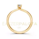 Ékszerpalota eljegyzési gyűrű 0,1ct G/VS gyémánttal BRK621 sárga arany
