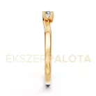 Ékszerpalota eljegyzési gyűrű 0,1ct G/VS gyémánttal BRK621 sárga arany