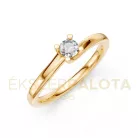 Ékszerpalota eljegyzési gyűrű 0,17ct G/VS gyémánttal BRK621 sárga arany