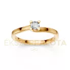 Ékszerpalota eljegyzési gyűrű 0,17ct G/VS gyémánttal BRK621 sárga arany
