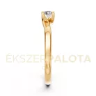 Ékszerpalota eljegyzési gyűrű 0,2ct G/VS gyémánttal BRK621 sárga arany