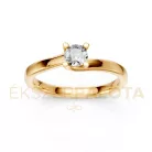Ékszerpalota eljegyzési gyűrű 0,3ct H/SI gyémánttal BRK621 sárga arany