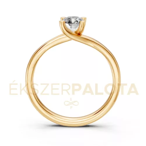 Ékszerpalota eljegyzési gyűrű 0,5ct G/VS gyémánttal BRK621 sárga arany