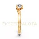 Ékszerpalota eljegyzési gyűrű 0,5ct G/VS gyémánttal BRK621 sárga arany