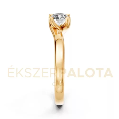 Ékszerpalota eljegyzési gyűrű 0,5ct G/VS gyémánttal BRK621 sárga arany