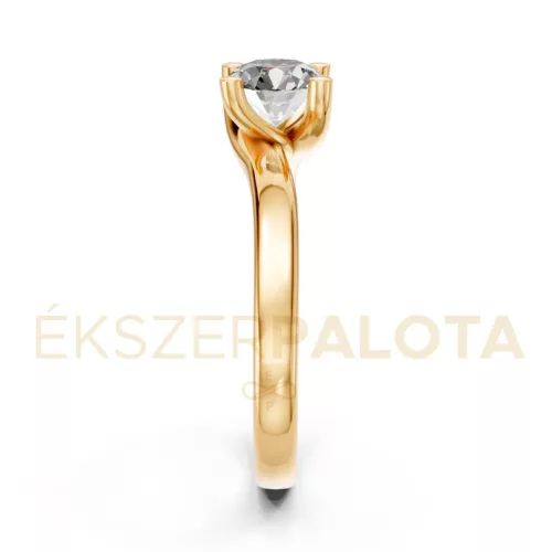 Ékszerpalota eljegyzési gyűrű 0,8ct gyémánttal BRK621 sárga arany