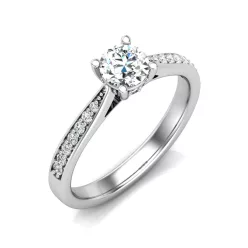   Ékszerpalota eljegyzési gyűrű 0,4ct gyémánttal BRK622 platina