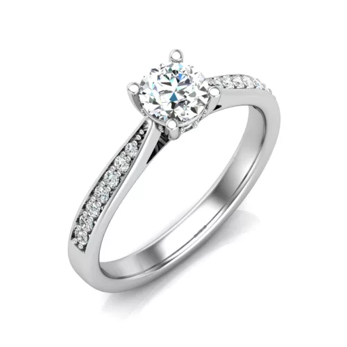 Ékszerpalota eljegyzési gyűrű 0,4ct gyémánttal BRK622 platina