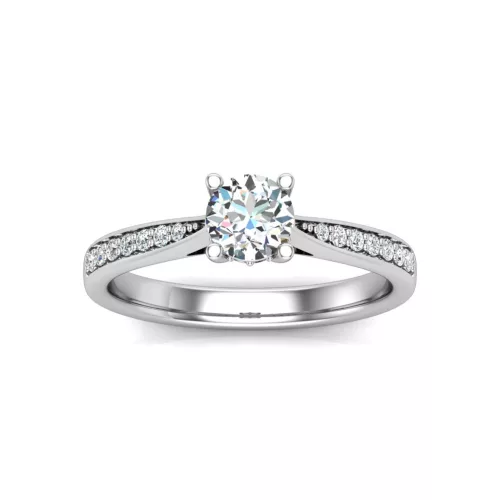 Ékszerpalota eljegyzési gyűrű 0,4ct gyémánttal BRK622 platina