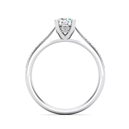 Ékszerpalota eljegyzési gyűrű 0,4ct gyémánttal BRK622 platina