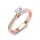 Ékszerpalota eljegyzési gyűrű 0,4ct H/VS gyémánttal BRK622 rozé arany