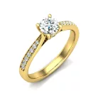Ékszerpalota eljegyzési gyűrű 0,4ct H/VS gyémánttal BRK622 sárga arany