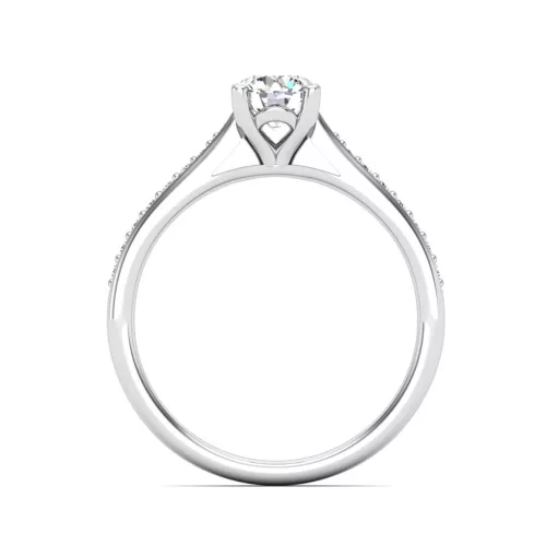 Ékszerpalota eljegyzési gyűrű 0,4ct gyémánttal BRK623 fehér arany