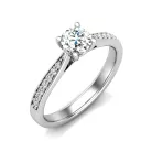 Ékszerpalota eljegyzési gyűrű 0,4ct G/VS gyémánttal BRK623 platina