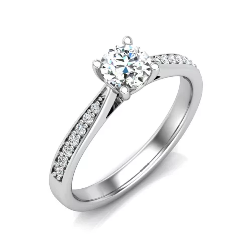 Ékszerpalota eljegyzési gyűrű 0,4ct G/VS gyémánttal BRK623 platina