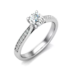   Ékszerpalota eljegyzési gyűrű 0,4ct gyémánttal BRK623 platina