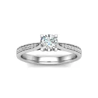 Ékszerpalota eljegyzési gyűrű 0,4ct G/VS gyémánttal BRK623 sárga arany