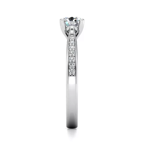 Ékszerpalota eljegyzési gyűrű 0,4ct G/VS gyémánttal BRK623 sárga arany