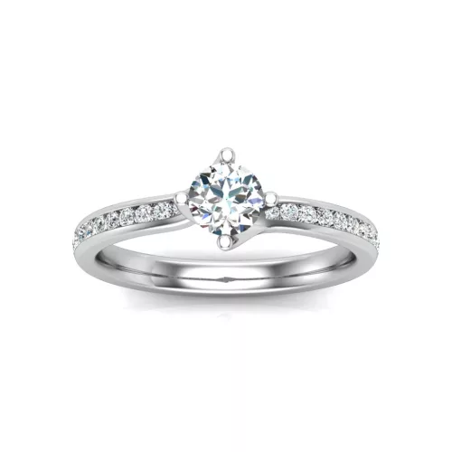 Ékszerpalota eljegyzési gyűrű 0,3ct H/SI gyémánttal BRK624 fehér arany
