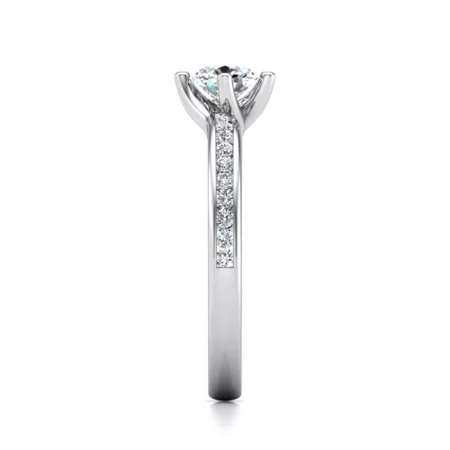 Ékszerpalota eljegyzési gyűrű 0,3ct gyémánttal BRK624 platina