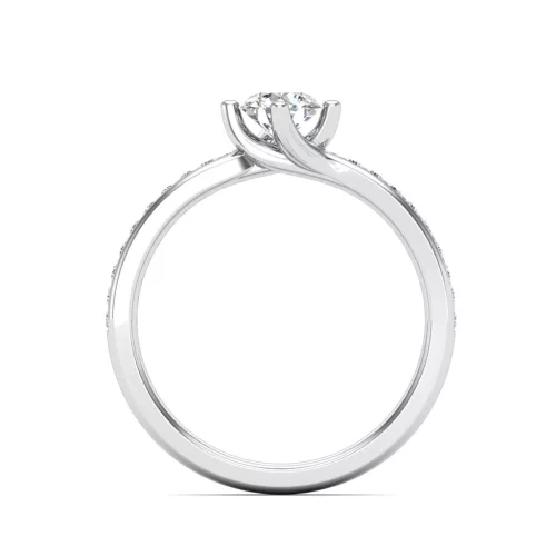 Ékszerpalota eljegyzési gyűrű 0,3ct gyémánttal BRK624 platina