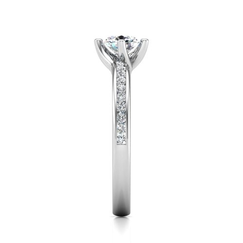 Ékszerpalota eljegyzési gyűrű 0,3ct G/VS gyémánttal BRK624 rozé arany