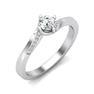 Ékszerpalota eljegyzési gyűrű 0,3ct gyémánttal BRK626 platina