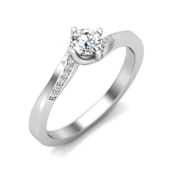   Ékszerpalota eljegyzési gyűrű 0,3ct gyémánttal BRK626 platina