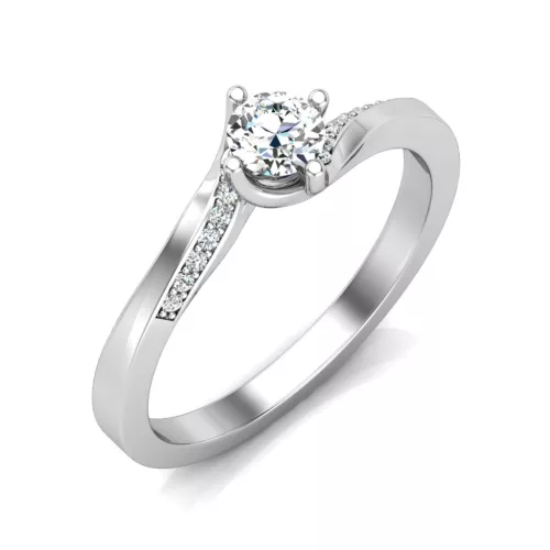 Ékszerpalota eljegyzési gyűrű 0,3ct gyémánttal BRK626 platina