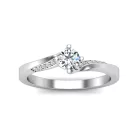 Ékszerpalota eljegyzési gyűrű 0,3ct gyémánttal BRK626 platina